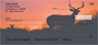 Deer Sunset Silhouettes Personal Checks