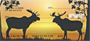 Deer Sunset Silhouettes Personal Checks