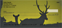 Deer Sunset Silhouettes Personal Checks