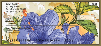 Hibiscus - Colorful Watercolor Personal Checks