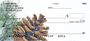 Pinecones In Snow Personal Checks