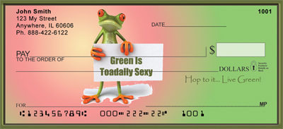 Hop To It... Live Green Personal Checks