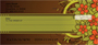 Chocolate Floral Stripes Personal Checks