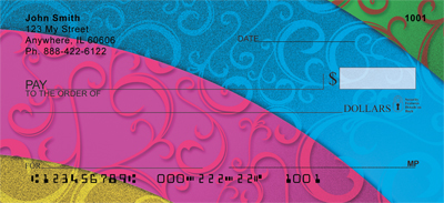 Rainbow Filigree Personal Checks