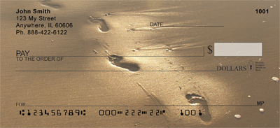 Footprints In The Sand Personal Checks