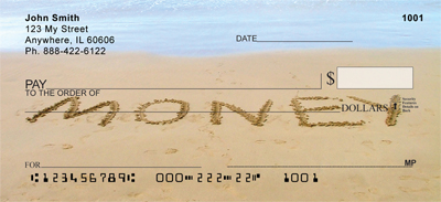 Messages In Sand Personal Checks