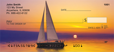 Sailboats At Sunrise Personal Checks