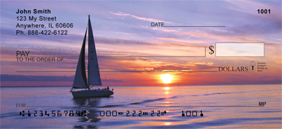 Sailboats at Sunrise Checks