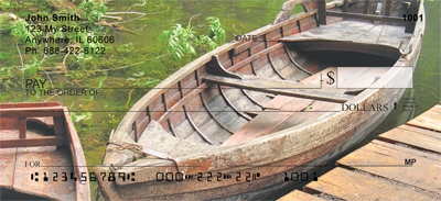 Vintage Fishing Boats Personal Checks