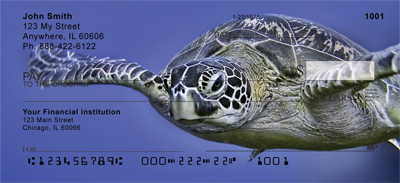Sea Turtles Under Water Personal Checks 