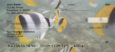 Up Close with Tropical Fish Personal Checks