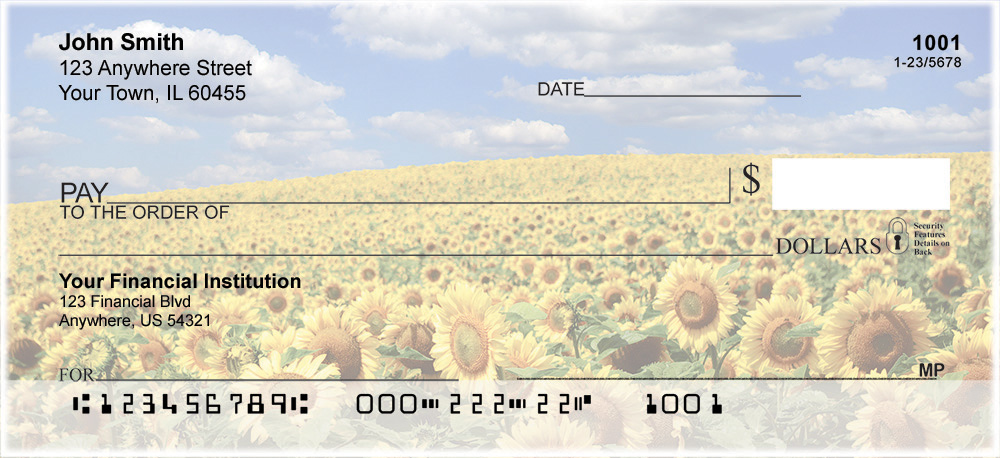 Joyous Sunflowers Personal Checks