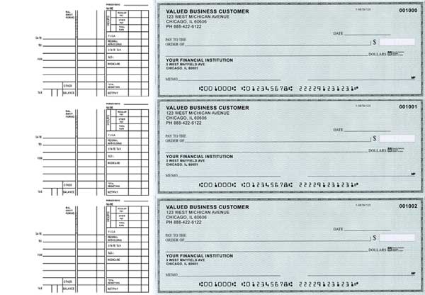 Green Safety 3 to a Page Multi Purpose Checks
