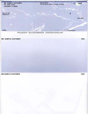 Blue Marble Top Voucher Computer Checks