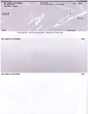 Gold Marble Top Voucher Computer Checks