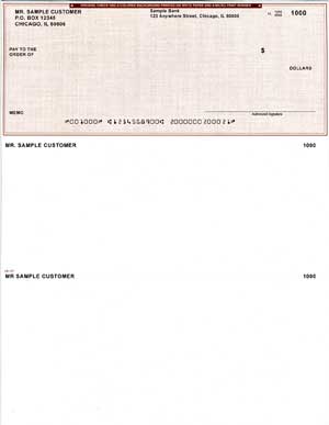 Tan Safety Top Voucher Computer Checks