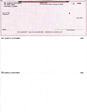 Red Safety Top Voucher Computer Checks