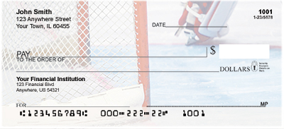 ese Hockey Checks have four rotating images guaranteed make your friends look twice the next time they hit a slap shot into the goal!  We offer these checks at low prices, not just the first time you order like most other companies. We want you as a customer for life, not just for a promotional order or two.   We also are pleased to offer matching Hockey Address Labels with these Hockey Checks.