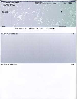 Tan Safety Top Voucher Computer Checks