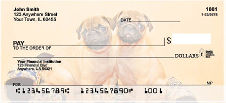 Pug Portraits Personal Checks
