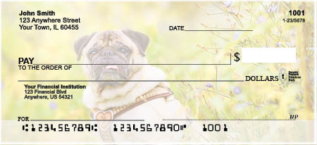Pug Portraits Personal Checks