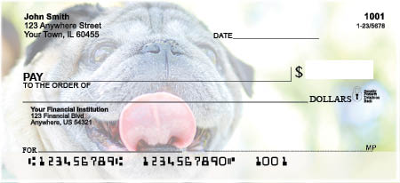 Pug Portraits Personal Checks