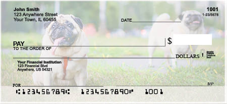 Pug Portraits Personal Checks