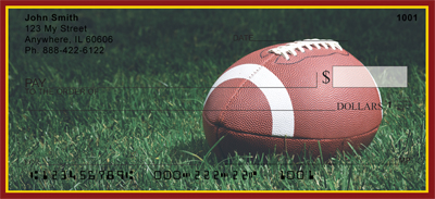 Burgundy & Gold Football Team Personal Checks