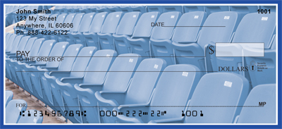 Blue & White Football Team Personal Checks