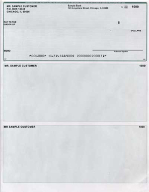 Green Lines Top Voucher Computer Checks