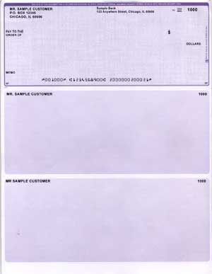 Violet Safety Top Voucher Computer Checks