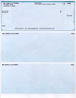 Teal Safety Top Voucher Computer Checks