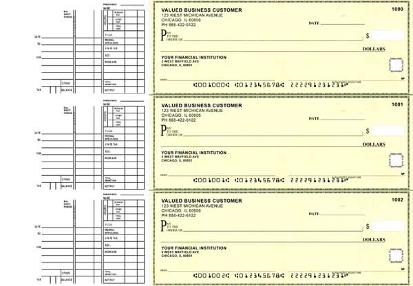 Green Safety 3 to a Page Multi Purpose Checks