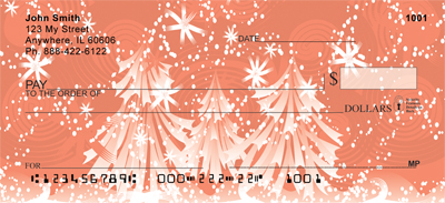 Stylistic Christmas Personal Checks