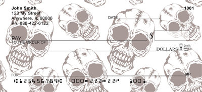 black and white skull patterns checks