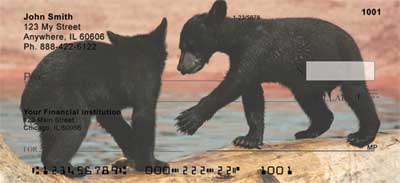 Black Bear Cubs Personal Checks 
