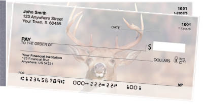Big Horned Buck Deer Side Tear Personal Checks