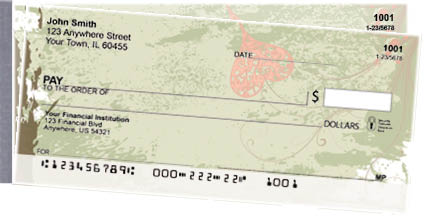 Grunge Hearts Side Tear Personal Checks