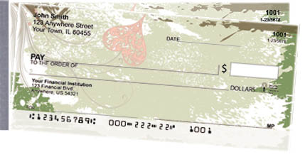 Grunge Hearts Side Tear Personal Checks