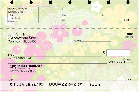 Aloha Flowers Top Stub Personal Checks