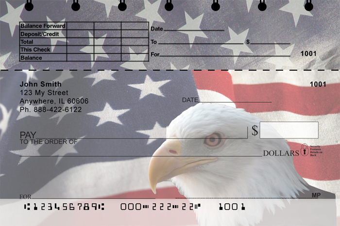Soaring Over America Top Stub Personal Checks
