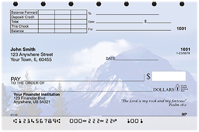 Scenic Scriptures Top Stub Personal Checks