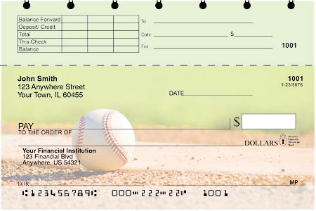 Baseball Top Stub Personal Checks