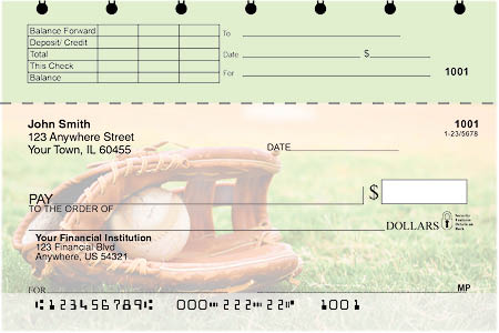 Baseball Top Stub Personal Checks
