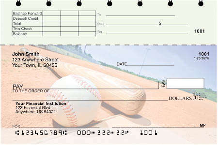 Baseball Top Stub Personal Checks
