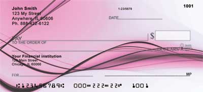  your checks in a beautiful pink background.