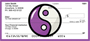 Yin-Yang Personal Checks