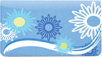 Sweeping Daisies Leather Cover