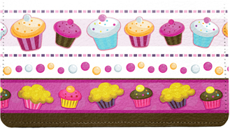 Colorful Cupcakes Leather Cover