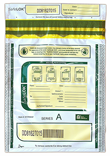 Deposit Bag 9'' X 12'' SafeLok, white w/pocket